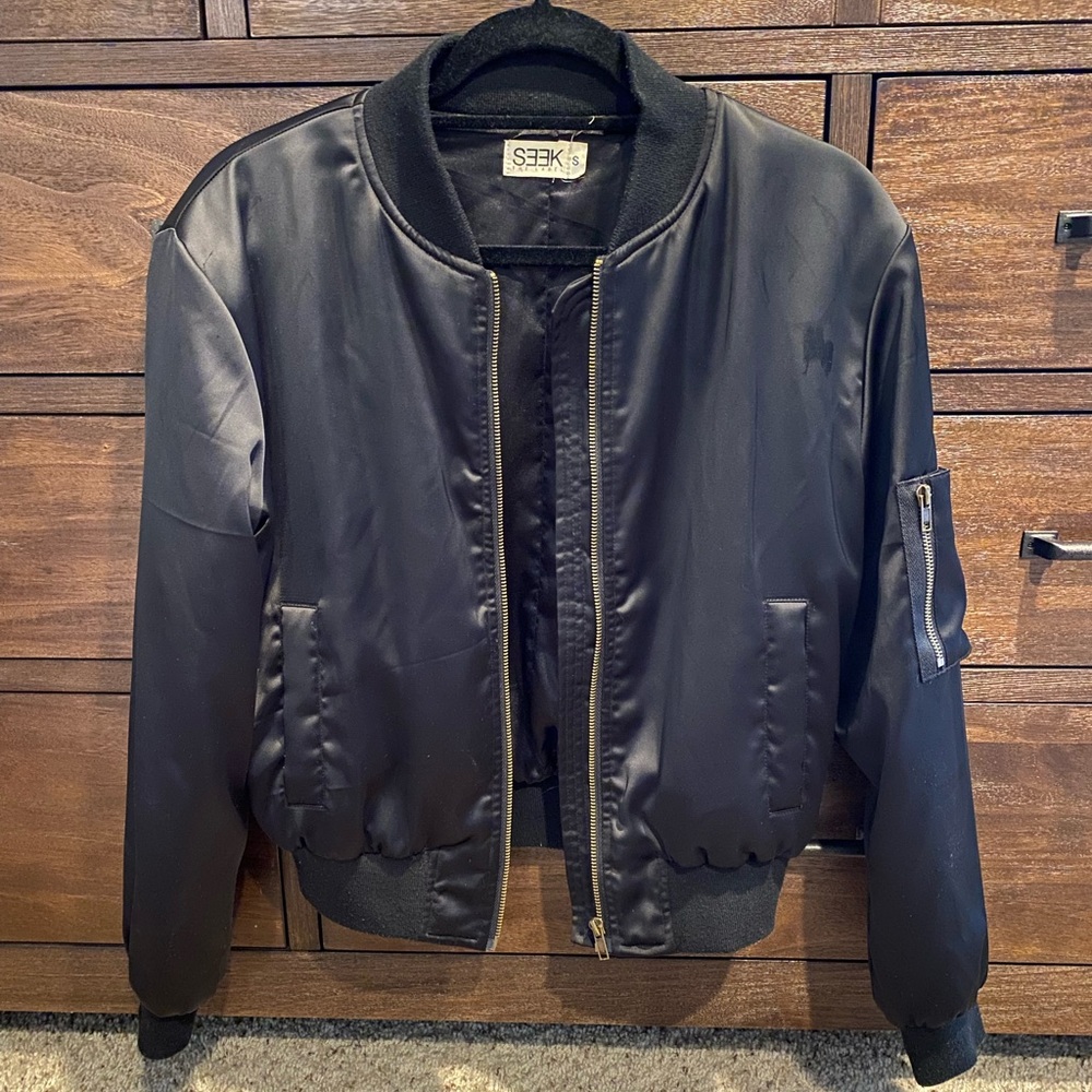 Black bomber jacket